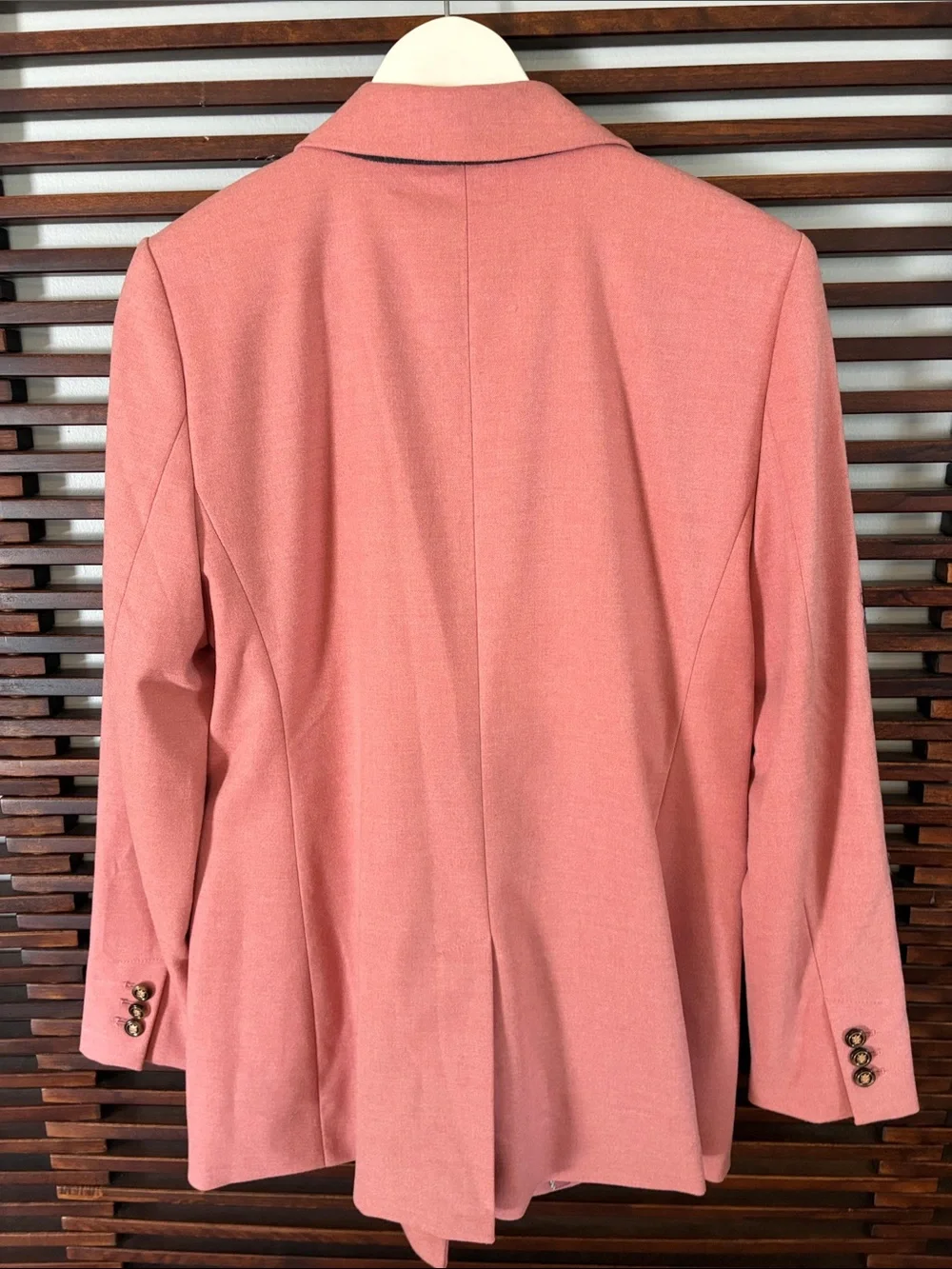 🎉NEW LISTING!🎉LOFT Coral Pink Double-Breasted Long Blazer